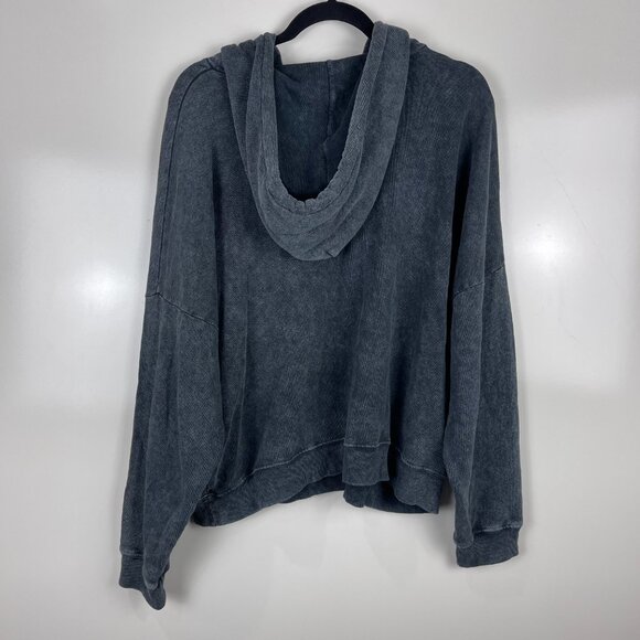 THE GREAT. The Teammate Hoodie Cougar Print Oversized Blue Women's Size 2 Medium - Picture 3 of 10